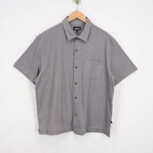 American Giant Men's Resort Shirt Silent Storm Grey Size Large NWOT